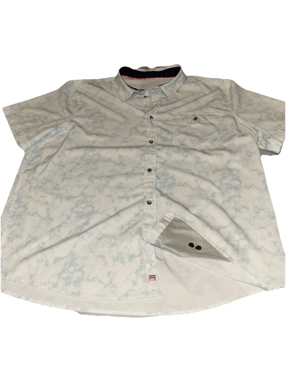 Avalanche Outdoor Supply Company Shirt Mens XL white Marble Button Up Shirt